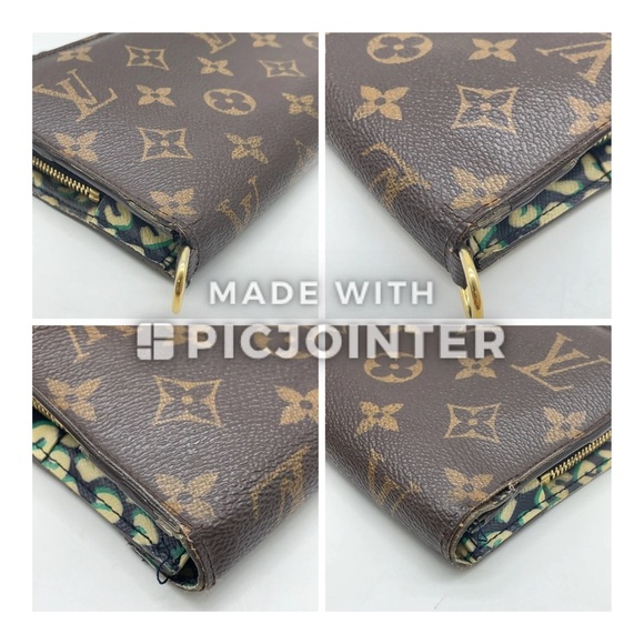 LV STEPHEN SPROUSE Insolite monogram leopard interior wallet only green one left - Picture 4 of 10